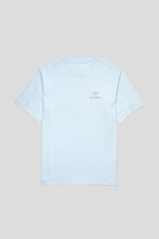 Load image into Gallery viewer, Kragg SL Cotton Bird Word Tee 'Alpine Blue / Stone Red'