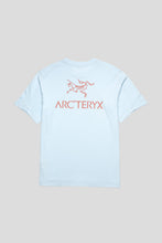 Load image into Gallery viewer, Kragg SL Cotton Bird Word Tee 'Alpine Blue / Stone Red'