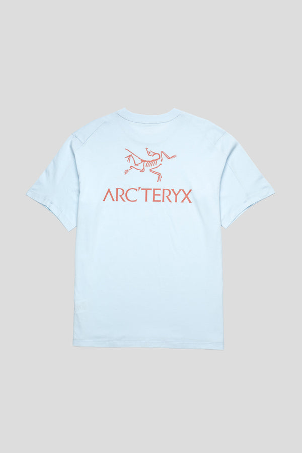 Kragg SL Cotton Bird Word Tee 'Alpine Blue / Stone Red'