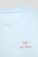 Load image into Gallery viewer, Kragg SL Cotton Bird Word Tee 'Alpine Blue / Stone Red'
