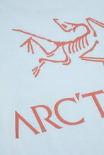 Load image into Gallery viewer, Kragg SL Cotton Bird Word Tee 'Alpine Blue / Stone Red'