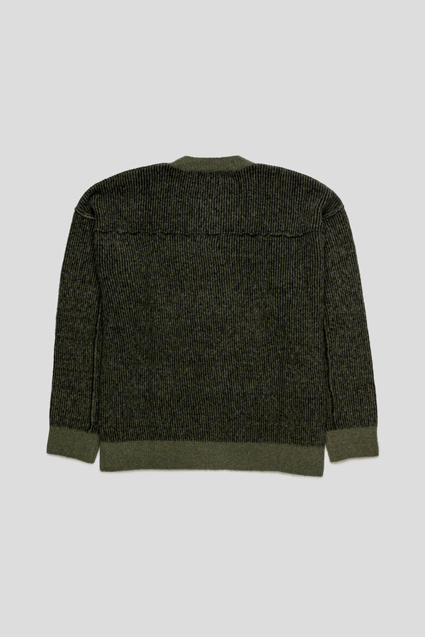 Chunky Rib Crew Knit 'Green'