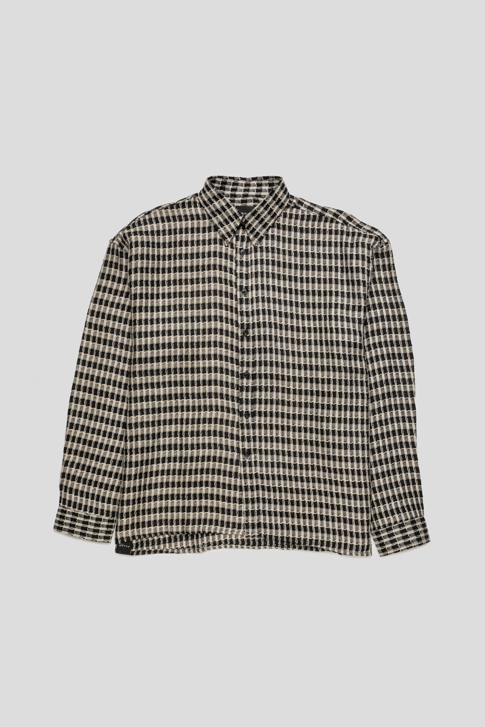 Boxy Longsleeve Shirt 'Black White Check'