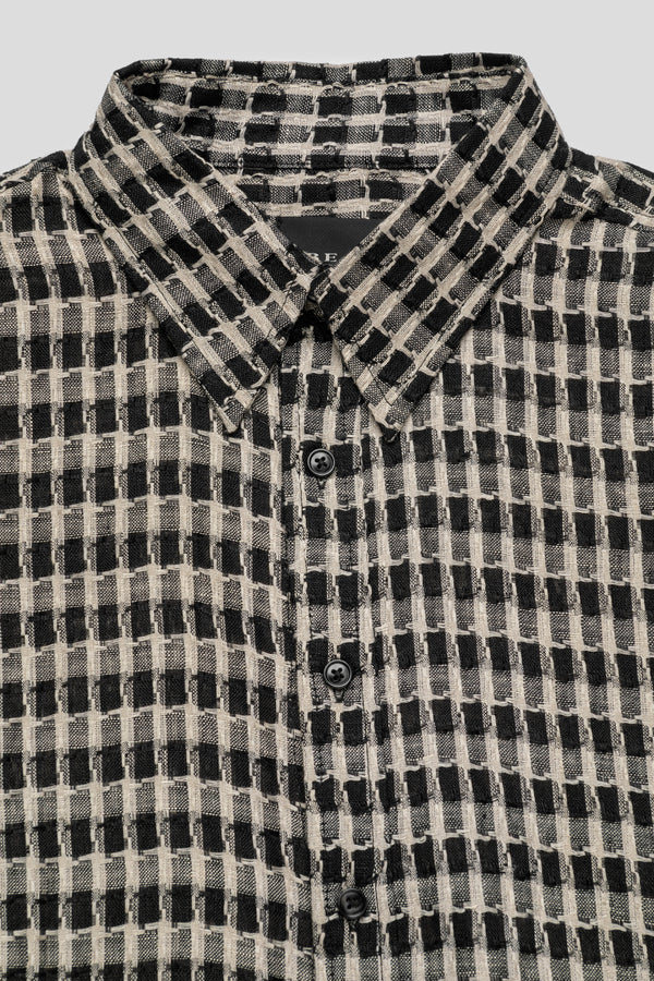 Boxy Longsleeve Shirt 'Black White Check'