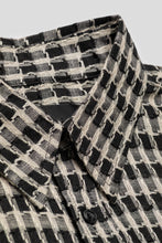 Load image into Gallery viewer, Boxy Longsleeve Shirt &#39;Black White Check&#39;