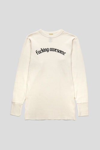 Blackletter Logo Long Sleeve Thermal 'White'