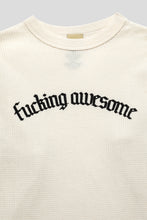Load image into Gallery viewer, Blackletter Logo Long Sleeve Thermal &#39;White&#39;