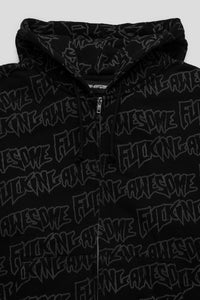 AOP Stamp Logo Zipped Hoodie