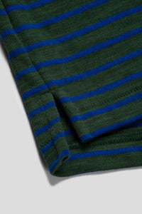 Striped Slub Tee 'Green / Blue'