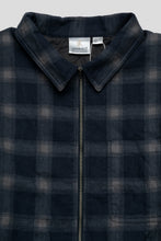 Load image into Gallery viewer, Gramicci Zip-Up Insulated Flannel Shirt 'Navy Shadow Plaid'