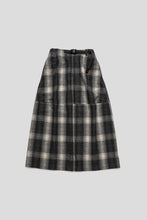 Load image into Gallery viewer, Wool Paneled Skirt &#39;Shadow Plaid&#39;