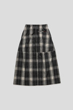 Load image into Gallery viewer, Wool Paneled Skirt &#39;Shadow Plaid&#39;