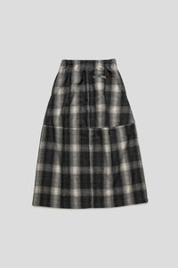 Wool Paneled Skirt 'Shadow Plaid'