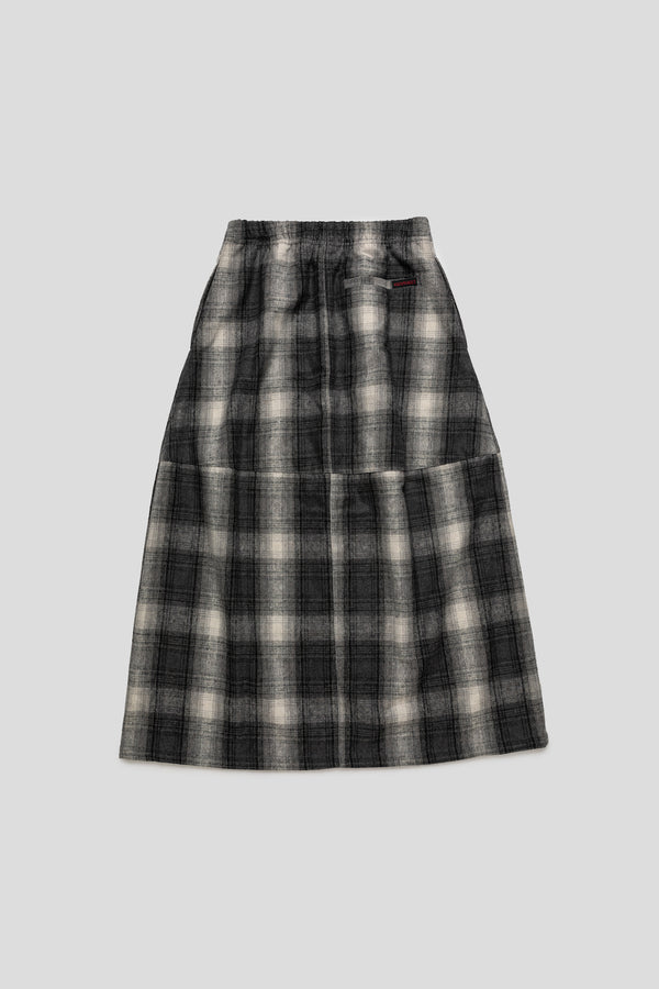 Wool Paneled Skirt 'Shadow Plaid'