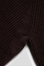 Load image into Gallery viewer, Merino Rib Knit Sweater 'Coffee Brown'