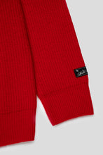 Load image into Gallery viewer, Merino Rib Knit Sweater 'Crimson Red'