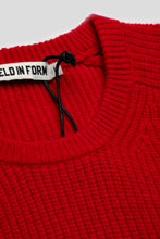 Load image into Gallery viewer, Merino Rib Knit Sweater 'Crimson Red'