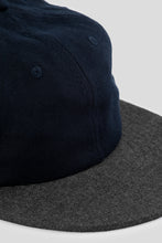 Load image into Gallery viewer, Wool Serge 6-Panel Cap &#39;Navy / Charcoal&#39;
