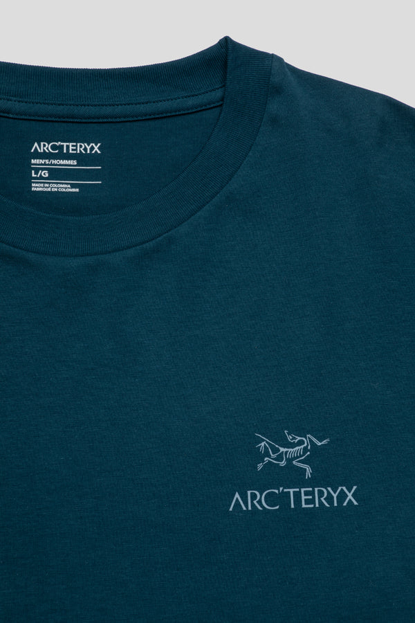 Kragg SL Cotton Bird Word Short Sleeve Shirt 'Nightscape'