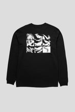 Load image into Gallery viewer, Kragg SL Cotton Bird Tile Long Sleeve Shirt &#39;Black / Arctic Silk&#39;