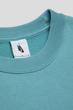 Load image into Gallery viewer, Solo Swoosh Fleece Crew &#39;Denim Turquoise&#39;