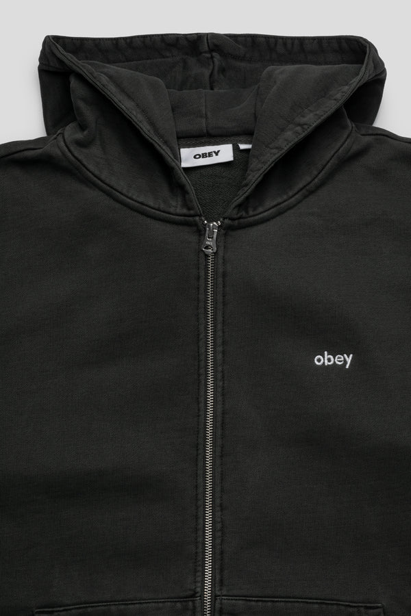 Lowercase Pigment Dyed Zip Hoodie