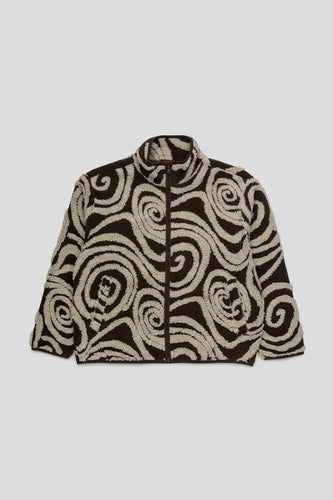 Swirls Jacquard Zip Jacket