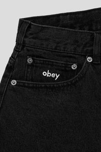 Bigwig Baggy Denim Short 'Faded Black'