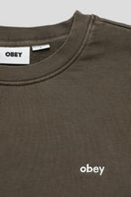 Load image into Gallery viewer, Obey Lowercase Pigment Crew 'Black Olive'