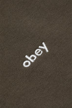 Load image into Gallery viewer, Obey Lowercase Pigment Crew 'Black Olive'