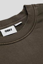Load image into Gallery viewer, Obey Lowercase Pigment Crew 'Black Olive'