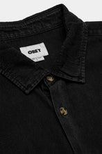 Load image into Gallery viewer, Obey Charlie Denim Woven Shirt 'Faded Black'