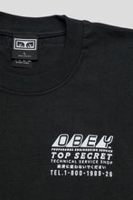 Load image into Gallery viewer, Obey Top Secret Heavyweight Tee 'Vintage Black'