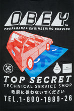 Load image into Gallery viewer, Obey Top Secret Heavyweight Tee 'Vintage Black'