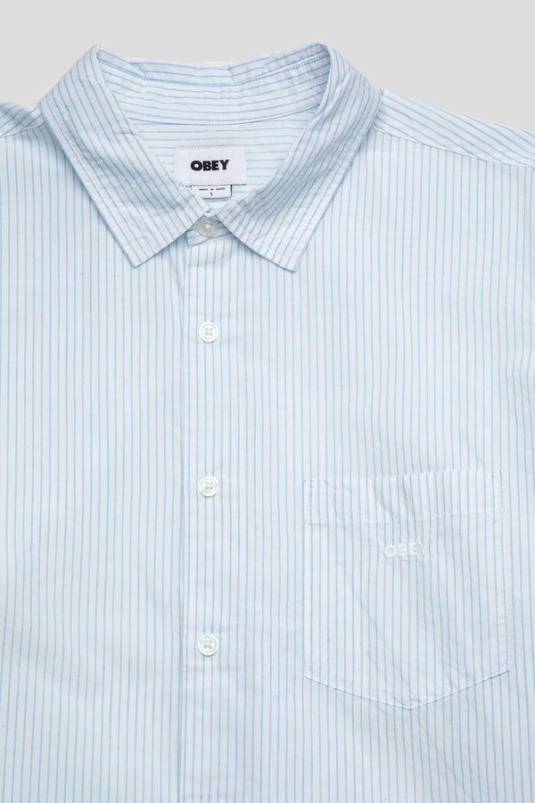 Isaac Woven Long Sleeve Shirt 'Sky'