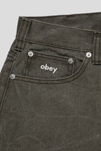 Load image into Gallery viewer, Bigwig Baggy Denim Short 'Black Olive Wrinkle Wash'