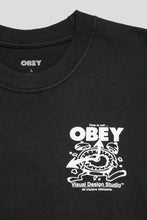 Load image into Gallery viewer, Time to Call Obey Heavyweight Tee 'Vintage Black'