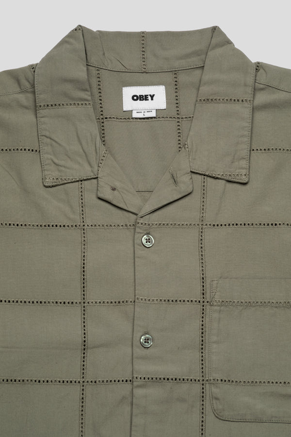 Obey Angelo Woven Shirt 'Dried Sage'