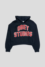 Cargar imagen en el visor de la galería, Obey Women's Studios Collegiate Hoodie 'Dark Navy'