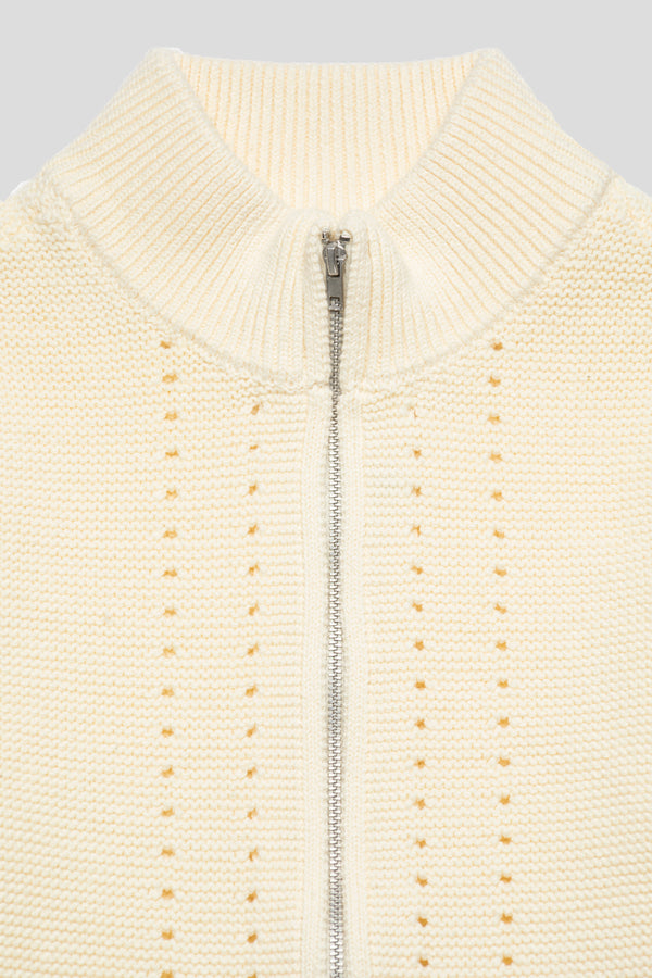 Women's Meredith Mock Zip Sweater 'Bone'