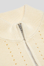 Load image into Gallery viewer, Women's Meredith Mock Zip Sweater 'Bone'
