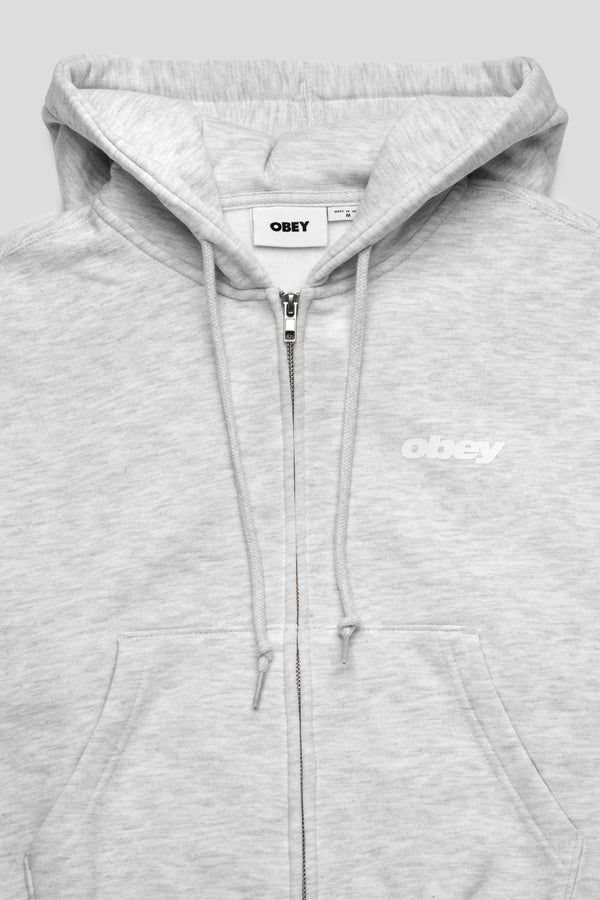 Women's League Cropped Zip Hoodie 'Ash Heather Grey'