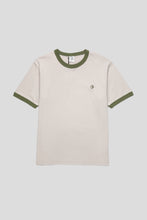 Load image into Gallery viewer, Ringer Tee 'Pale Taupe / Army Green'