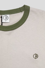 Load image into Gallery viewer, Ringer Tee 'Pale Taupe / Army Green'