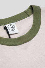 Load image into Gallery viewer, Ringer Tee 'Pale Taupe / Army Green'