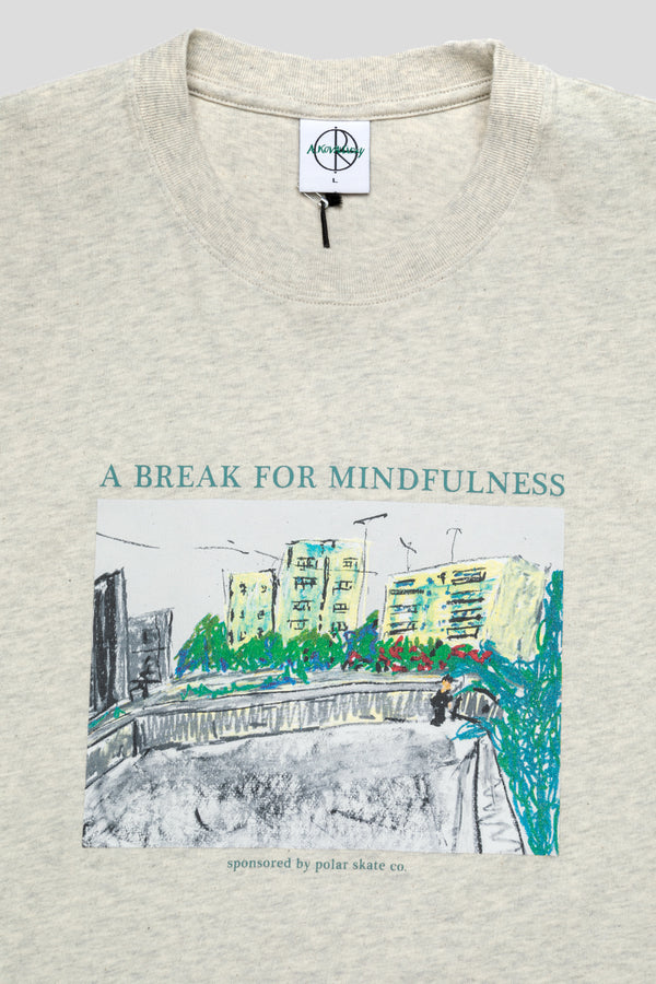 Mindfulness Tee 'Ivory Grey Melange'