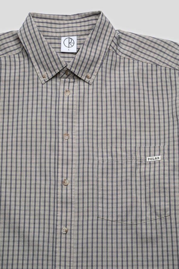 Ben Long Sleeve Shirt 'Ivory Check'
