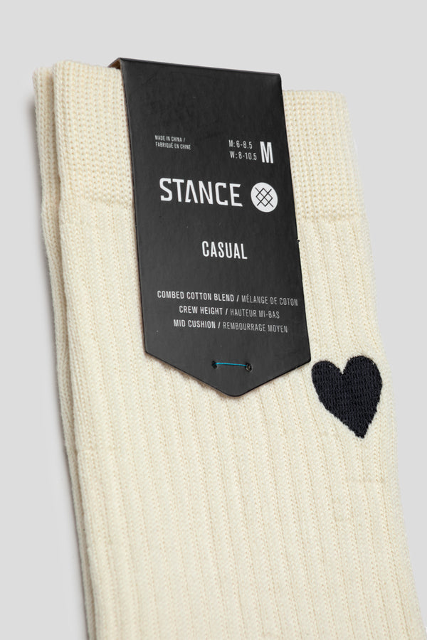Stance Women's Heart Crew Socks 'Canvas'