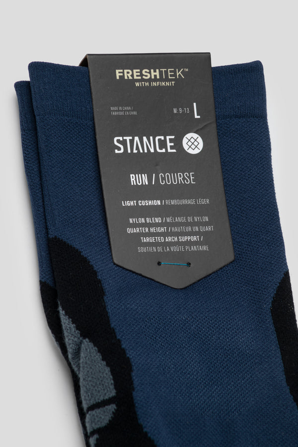 Stance Men's Run Pace Light Quarter Socks 'Turbulence'