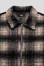 Load image into Gallery viewer, Wool Plaid Zip Shirt &#39;Lilac&#39;